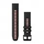 Garmin QuickFit 22 mm siliconen horlogeband, zwart/rood (010-13280-06)