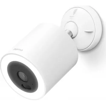 Hama Smart buitenbeveiligingscamera met licht en bewegingsmelder, Wi-Fi, Full HD 1080p, IP65, wit 00176699