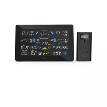 Hama slim weerstation met buitensensor, thermometer, hygrometer, barometer, WLAN, zwart (00176675)