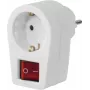 Hama stopcontactadapter, randaarde stopcontact, 2-polige schakelaar, wit (00223213)