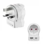 Hama reisadapter EU naar UK 1x USB-A USB-C Power Delivery 20W wit