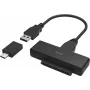 Hama USB 3.0 naar SATA-adapter voor 2,5 inch en 3,5 inch SSD en HDD harde schijven (00200761)