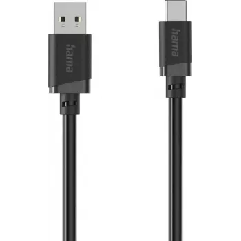 Hama USB-A naar USB-C laad- en datakabel, 3 m, zwart 00201814