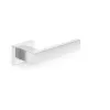 HANDLE DOOR CUBE RT CHROME - deurkruk-set van zinklegering met gepolijst chroom, met vierkante rozet, verwisselbaar voor binnendeuren, rozet 52x52 mm, kruk 130 mm