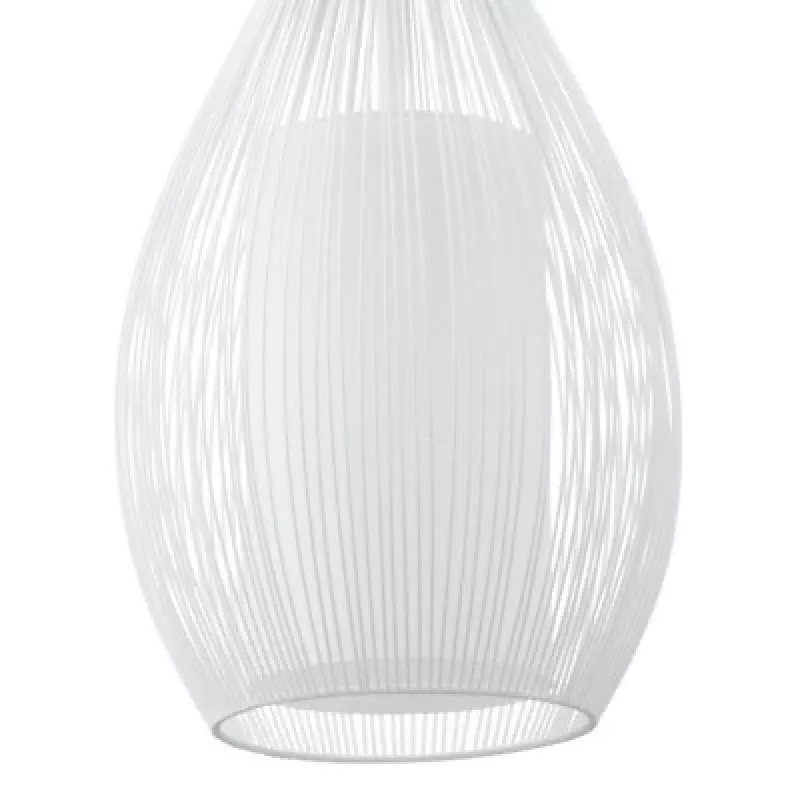 Hanglamp E27 Glo Razoni 19 cm wit