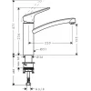 HANSGROHE Logis 160 keukenkraan, draaibare uitloop, chroom