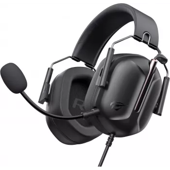 Havit H2033d gaming-headset - over-ear hoofdtelefoon met 50-mm-drivers, RGB-LED, microfoon, zwart