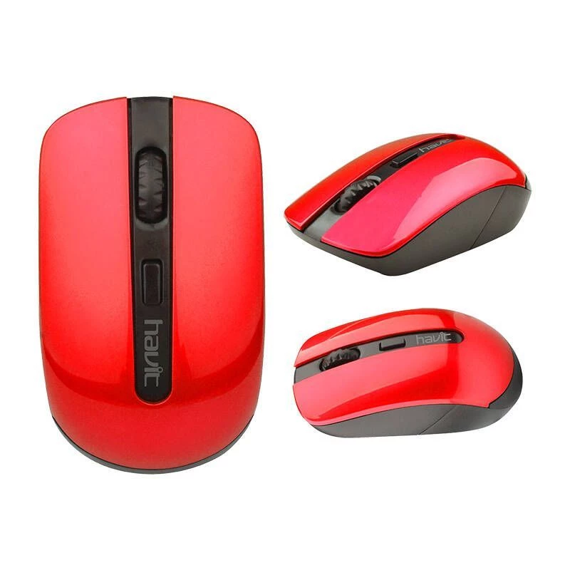 HAVIT MS989GT Universele Draadloze Muis (Zwart & Rood)
