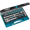 HAZET 900Z dopsleutelset - 1/2 inch aandrijving - 25-delig - metrisch/inch - chroom-vanadiumstaal