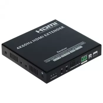 HDMI-extender-ontvanger 4K@60Hz 70m via CAT6/7 PoC IR