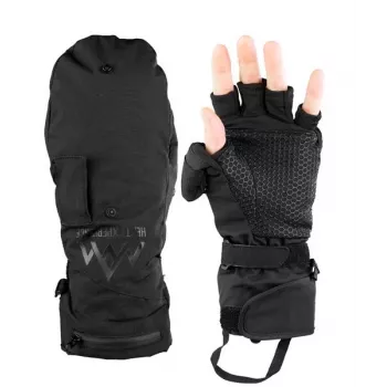 HeatX HEES0029 verwarmde handschoenen met gebreide pullover-boord, 3 verwarmingsstanden, oplaadbare accu's, touchscreen-compatibel, donkergrijs, maat XL, unisex