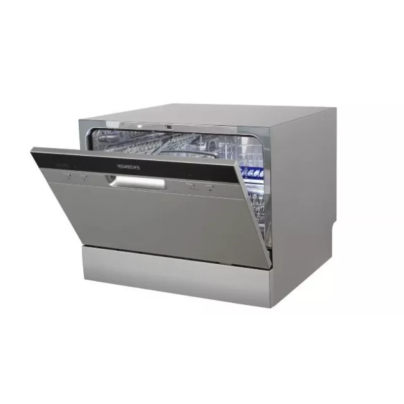 HEINRICH'S 8840 vrijstaande vaatwasser, 12 couverts, 6 wasprogramma's, zilver