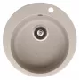 HELIKA gootsteen Clarus SR100-110W graniet-composiet keukengootsteen zwart 780x500mm