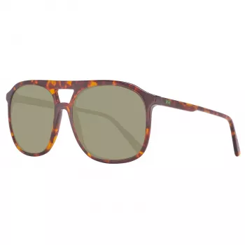 HELLY HANSEN HH5019-C02-55 heren sportieve rechthoekige zonnebril, mat zwart, rookgrijze glazen, 55/17/140 mm