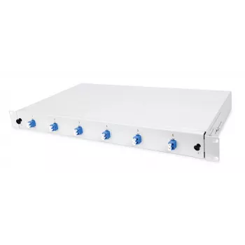 HELOS glasvezel 19-inch breakout-box met 6x LC duplex, single mode