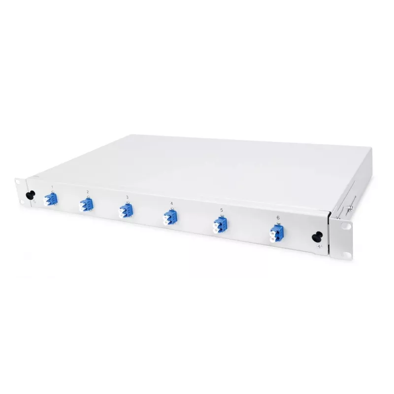 HELOS glasvezel 19-inch breakout-box met 6x LC duplex, single mode