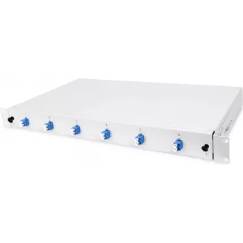 HELOS glasvezel 19-inch breakout-box met 6x LC duplex, single mode
