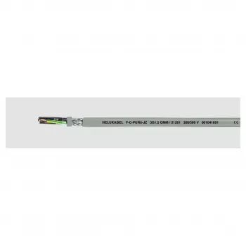 HELUKABEL HELU F-C-PUR-JZ 5G0,5 21203 - Afgeschermde PUR-stuurkabel 5 x 0,5 mm², Grijs