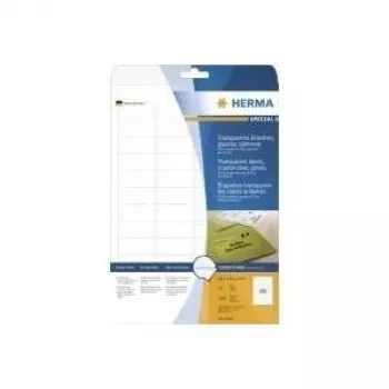 HERMA 8016 kristalheldere glanzende polyesteretiketten A4 45,7 x 21,2 mm 1200 etiketten