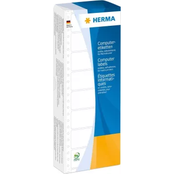 HERMA 8161 witte eindloospapier etiketten, leporellovouw, permanente lijm, mat, 88,9 x 35,7 mm, 2000 etiketten