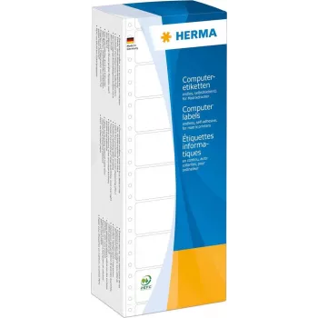 HERMA 8210 computeretiketten – eindloospapier, geperforeerd, permanent hechtend, mat wit papier, 88,9 x 23 mm, 6000 etiketten