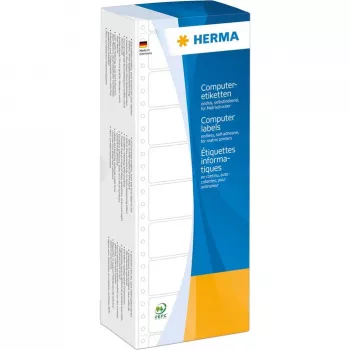 HERMA witte eindloze computeretiketten 147,32x99,2 mm geperforeerd 3000 stuks