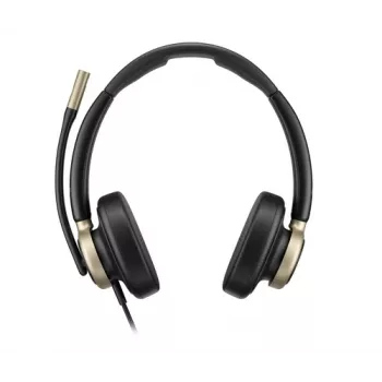 Hewlett Packard Poly Mission 820 stereo USB bekabelde headset met ruisonderdrukkende boommicrofoon - zwart