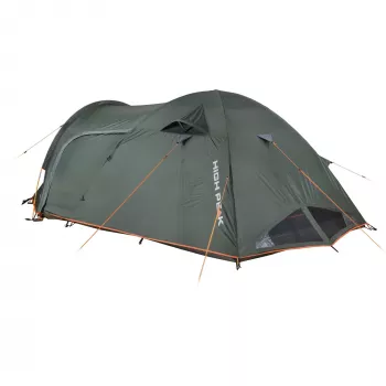 High Peak Kira 4.1 koepeltent (donkergroen/grijs, met tunnelvoorluifel, Climate Protection 80)