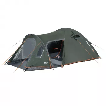 High Peak Kira 4.1 koepeltent (donkergroen/grijs, met tunnelvoorluifel, Climate Protection 80)