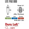 High Peak Lite Pak 800 slaapzak (groen/rood)