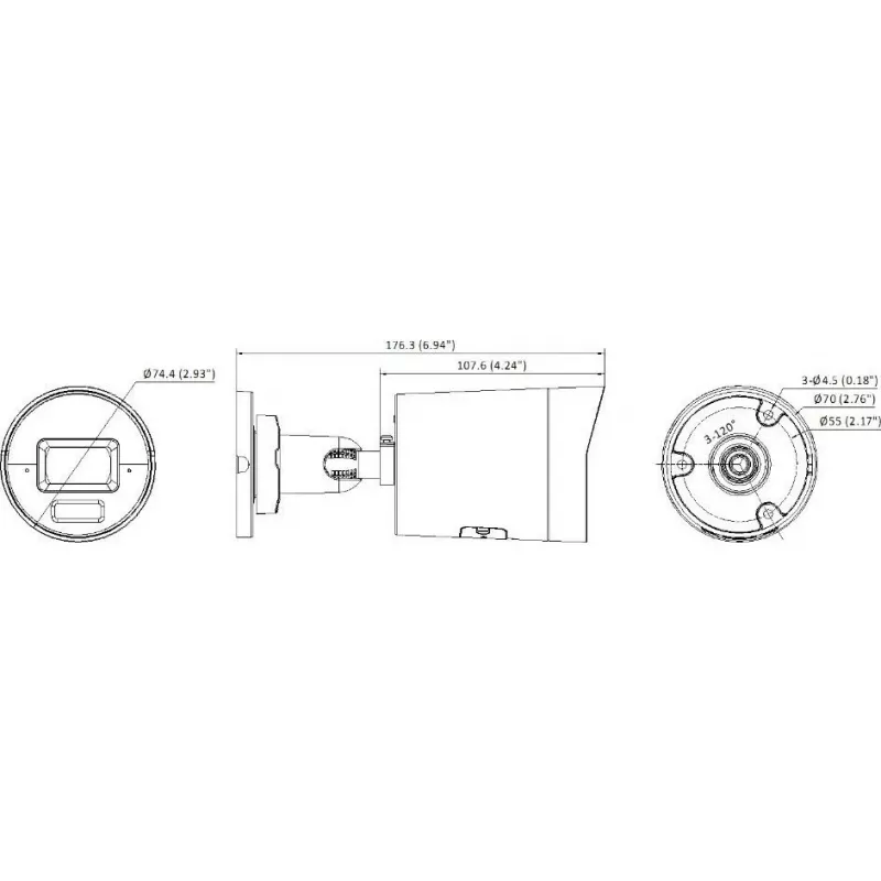 Hikvision 12MP DS-2CD20126G3-IUY/SL(2.8mm)(eF) IP-camera, zwart