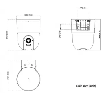 Hikvision DS-2CD1F47G3H-LIUF/SX 4MP fixed dome netwerkcamera met ingebouwde microfoon, 2,8-mm objectief, IP67, IK10, PoE