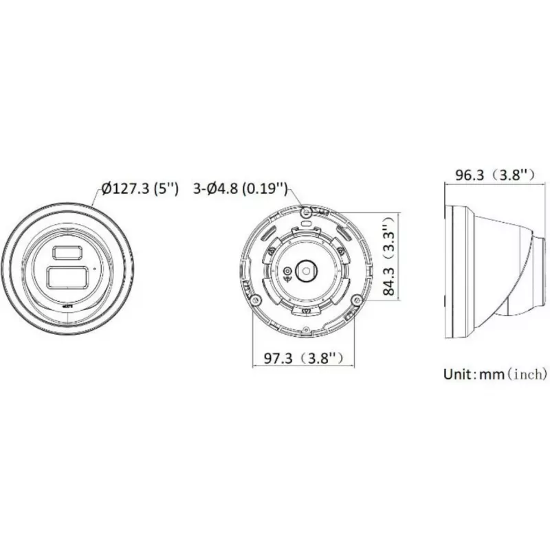Hikvision DS-2CD2343G2-LI2U(2.8mm) 4MP turret IP-camera, Live-Guard, AcuSense, zwart