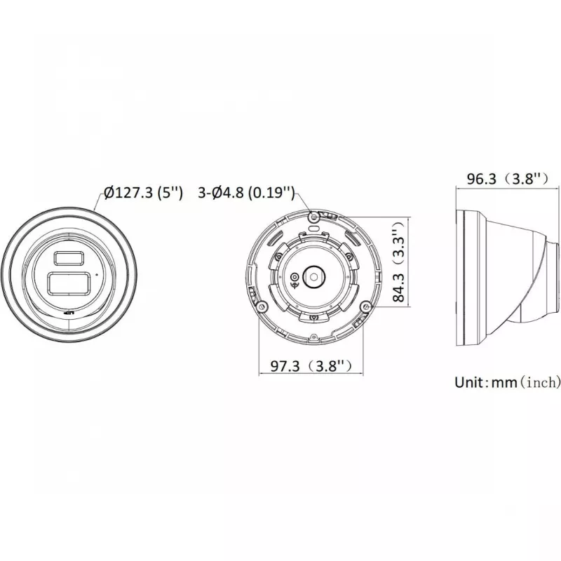 Hikvision DS-2CD2343G2-LI2U/SL 2,8mm PL AcuSense 4MP turret IP camera met Smart Hybrid Light