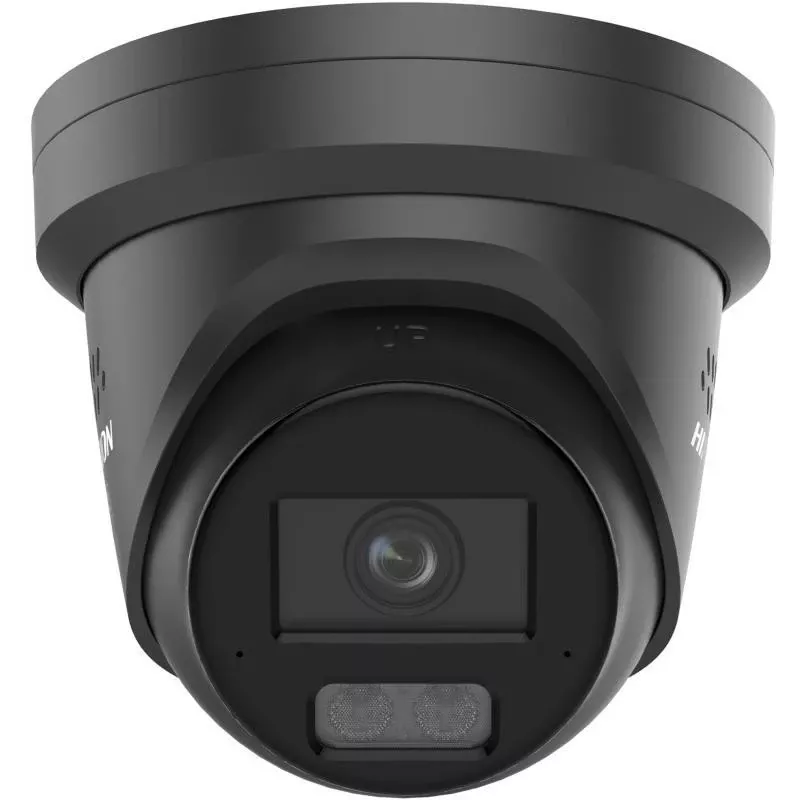 Hikvision DS-2CD2347G3-LIS2UY/SL 2.8mm Zwart 4MP ColorVu Turret IP camera met AcuSense