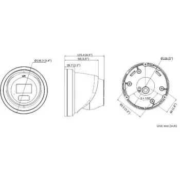 Hikvision DS-2CD2366G2H-IU 2,8mm 6MP AcuSense turret IP-camera zwart