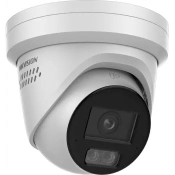 Hikvision DS-2CD2387G3-LIS2UY/SRB 8MP buiten-turretcamera met AcuSense, 2.8mm lens, tweewegaudio, IP67, PoE