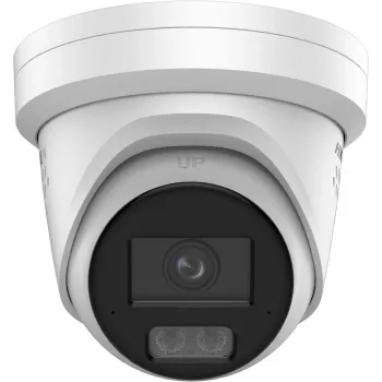 Hikvision DS-2CD2387G3-LIS2UY/SRB 8MP buiten-turretcamera met AcuSense, 2.8mm lens, tweewegaudio, IP67, PoE