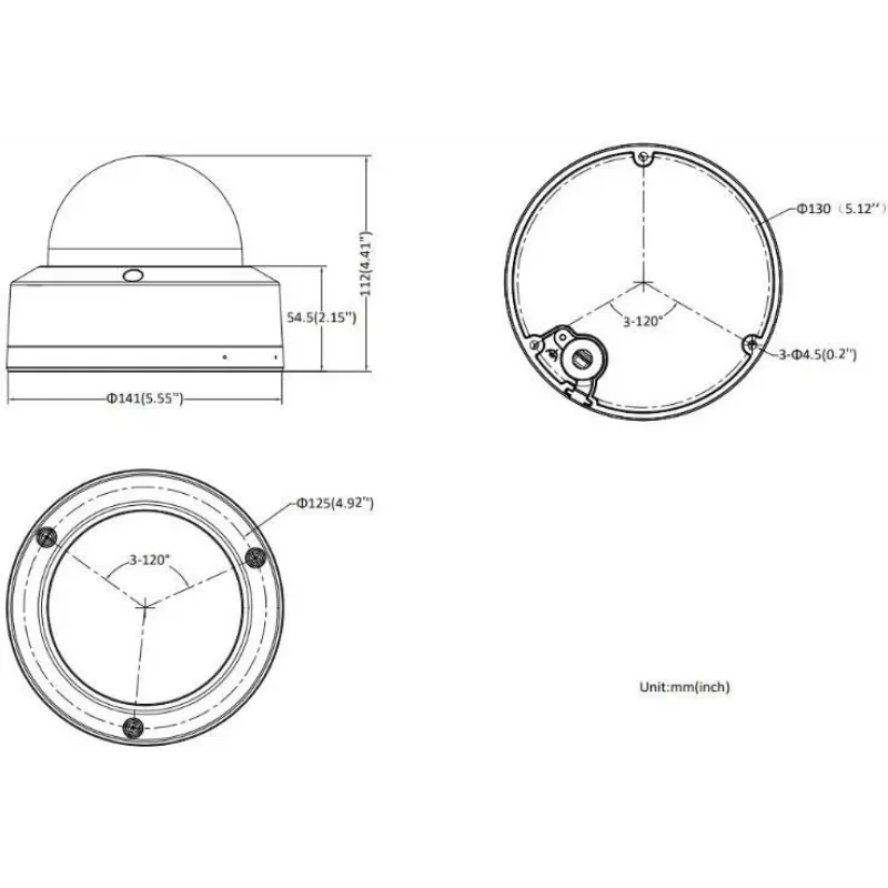 Hikvision DS-2CD2786G2H-IPTRZS 2.8-12mm PL 8 MP dome IP camera AcuSense PTRZ met varifocale lens
