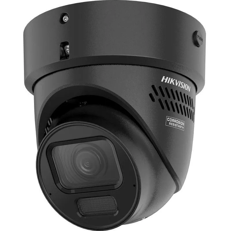 Hikvision DS-2CD2H67G3-LIZS2UY/SL(2.8-12mm)BLK 6MP turret IP-camera met AcuSense, gemotoriseerd objectief, PoE