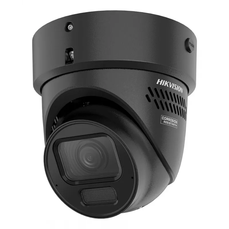 Hikvision DS-2CD2H67G3-LIZS2UY/SL(2.8-12mm)BLK 6MP turret IP-camera met AcuSense, gemotoriseerd objectief, PoE