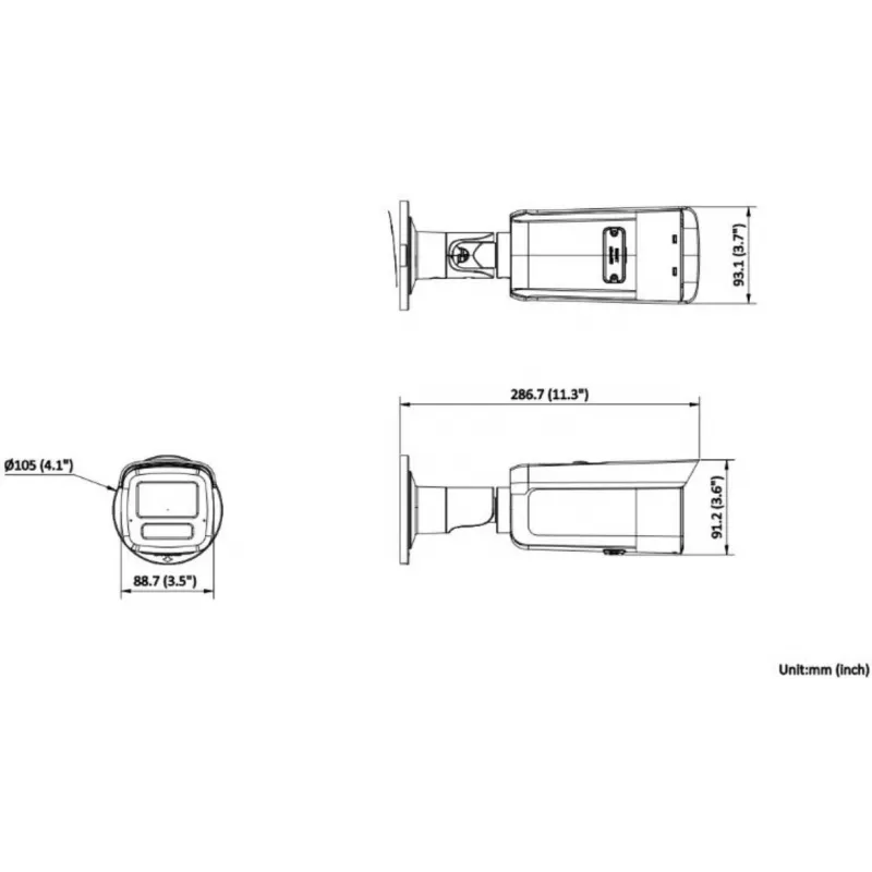 Hikvision DS-2CD2T83G2-4LI 4mm bullet IP camera 8MP AcuSense Hybrid Light