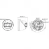 Hikvision DS-2CE72KF3TP-DLS(180°) 3K turret CCTV-camera met 2,8 mm lens, 100° gezichtsveld, wit licht, IP67, 12 VDC