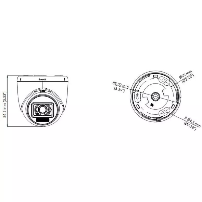 Hikvision DS-2CE76D0T-LPFS 2MP Turbo-HD turretcamera (2,8mm)