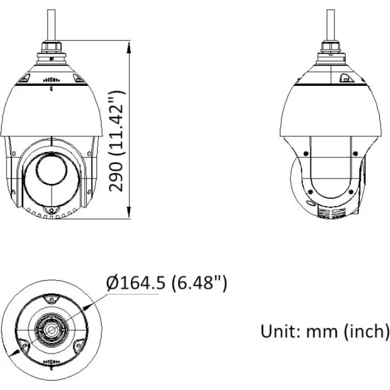 Hikvision DS-2DE4825IWG1-E 8MP 25x PTZ dome IP-beveiligingscamera met AcuSense, 100m IR, PoE+