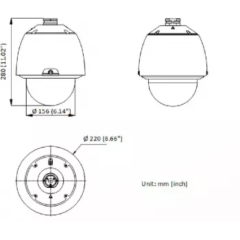 Hikvision DS-2DE5432WG1-E 4MP PTZ dome IP-beveiligingscamera, 32x optische zoom, 150m IR, PoE+