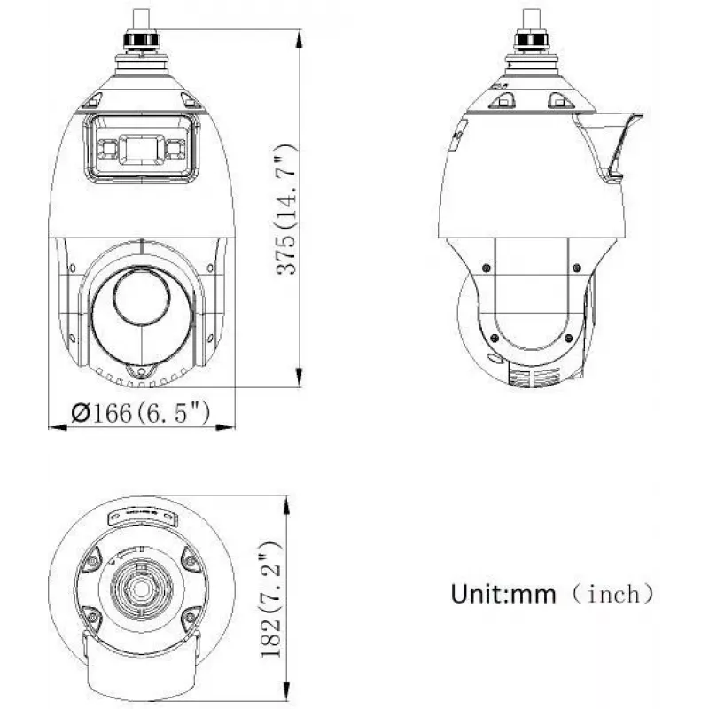 Hikvision DS-2SE4C425MWG-E(14F0) PL 4MP PanoVu dual-lens PTZ-camera met AcuSense en ColorVu