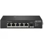 Hikvision DS-3T0306HP unmanaged netwerkswitch 5-poorts Fast Ethernet PoE zwart