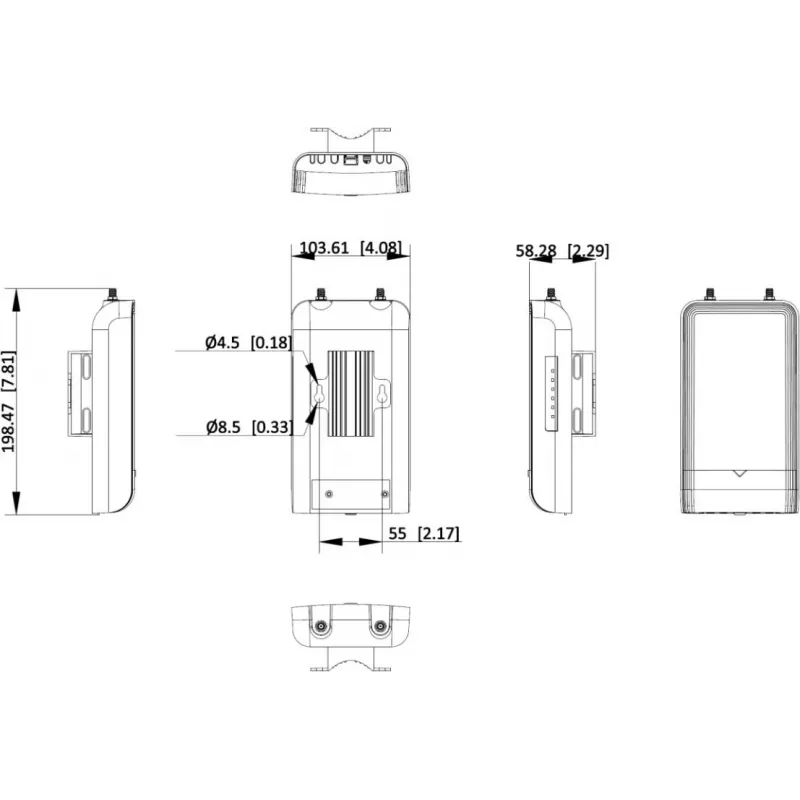 Hikvision DS-3WFB-EI-5ACG 5GHz outdoor-wlan-bridge (300Mbps, 16dBi, IP65)
