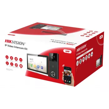 Hikvision DS-KIS610-P IP video-deurintercomset met 7-inch touchscreen, 2MP buitenpost, Wi-Fi & PoE